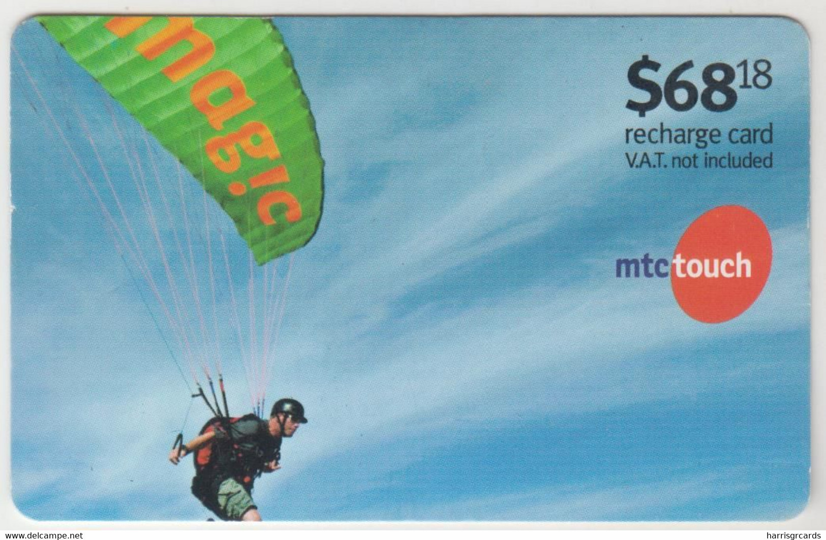 LEBANON - Paragliding , MTC Touch Recharge Card 68.18$, Exp.date 24/08/13, Used - Lebanon