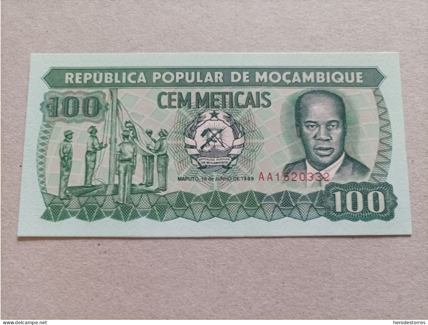 Billete De Mozambique 20 Meticais, Año 1989, Serie AA, UNC - Mozambique