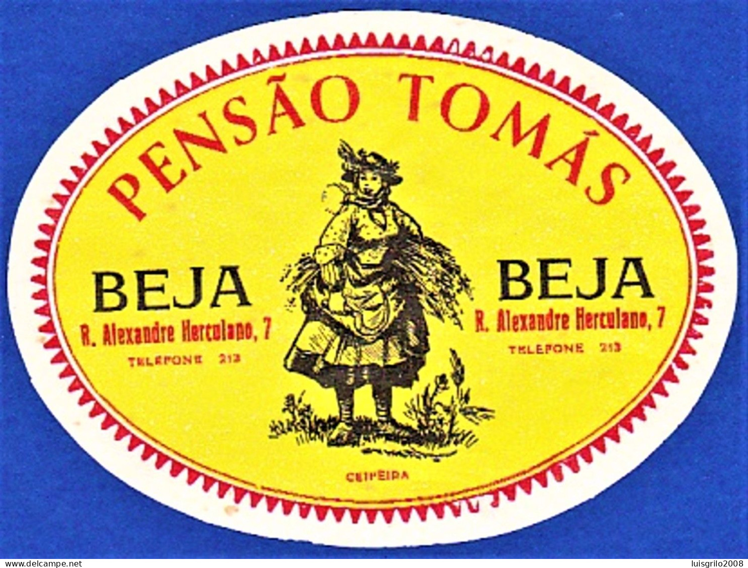 Beja, 1950/ 1960 - Pensão Tomás / Ceifeira Alentejana -|- Hotel Advertising - Beja