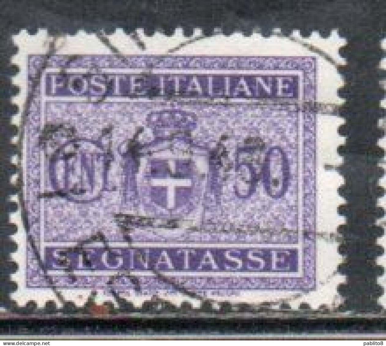 ITALY KINGDOM ITALIA REGNO 1945 LUOGOTENENZA SEGNATASSE POSTAGE DUE TASSE SENZA FILIGRANA CENT. 50c USATO USED OBLITERE' - Postage Due