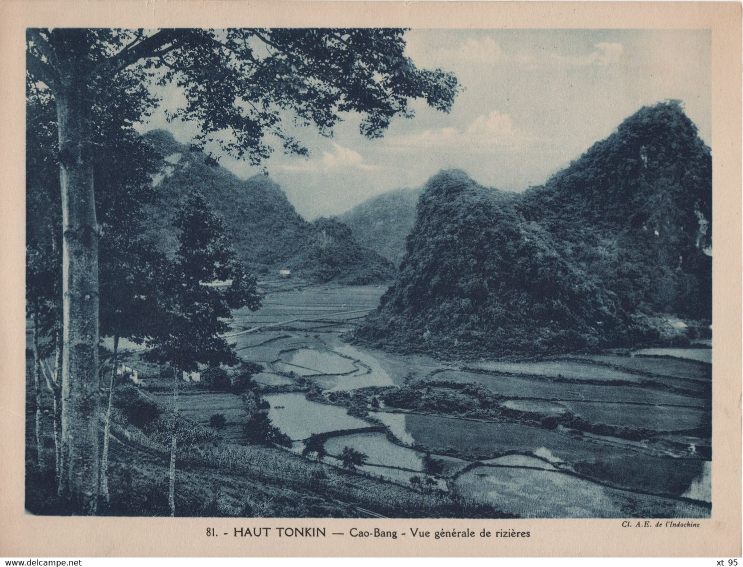 Pour L'Enseignement Vivant (24x18cm) - Les Colonies Francaises - Cao Bang - Vue Generale Des Rizieres - Viêt-Nam