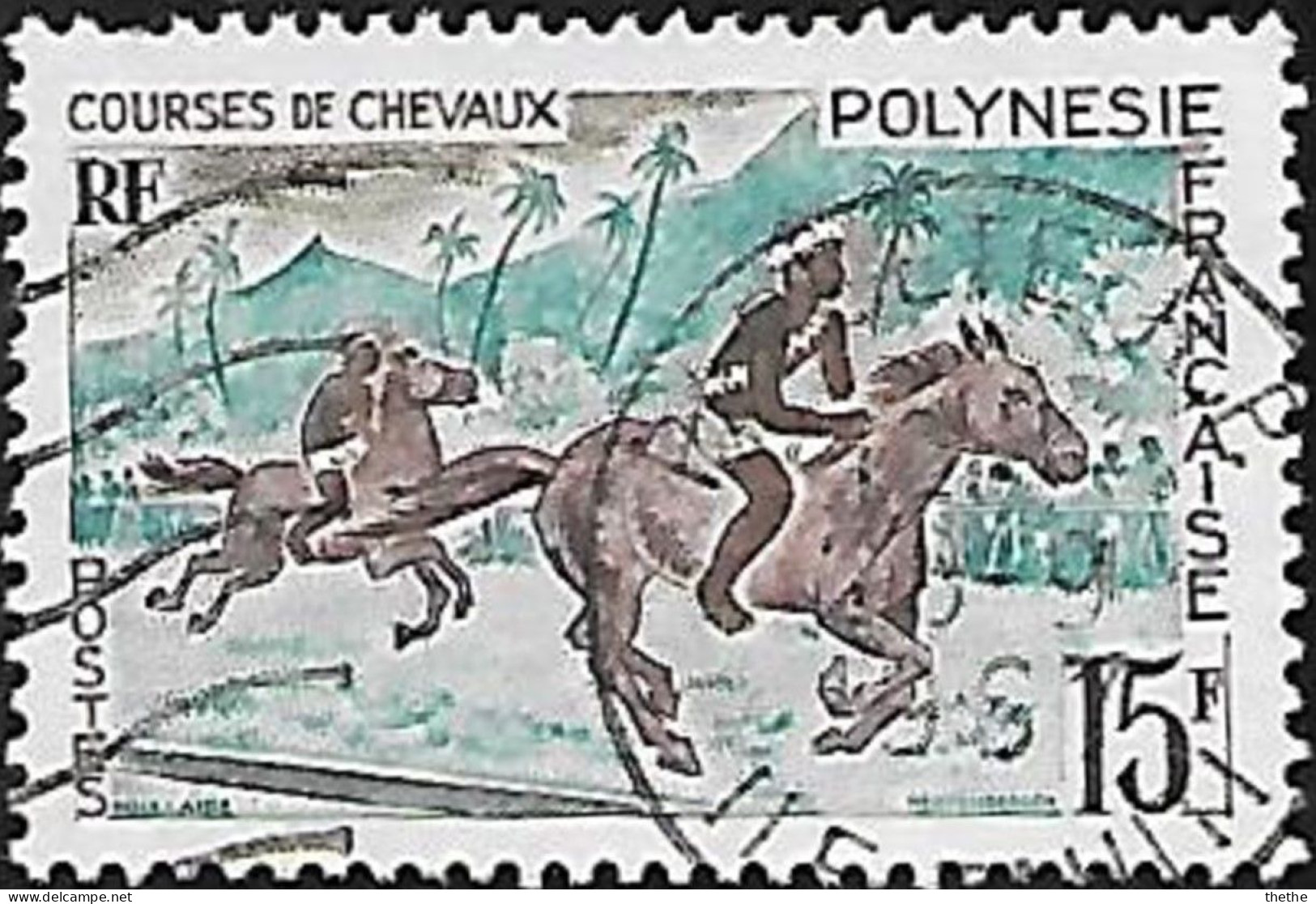 POLYNESIE - Courses De Chevaux - Oblitérés