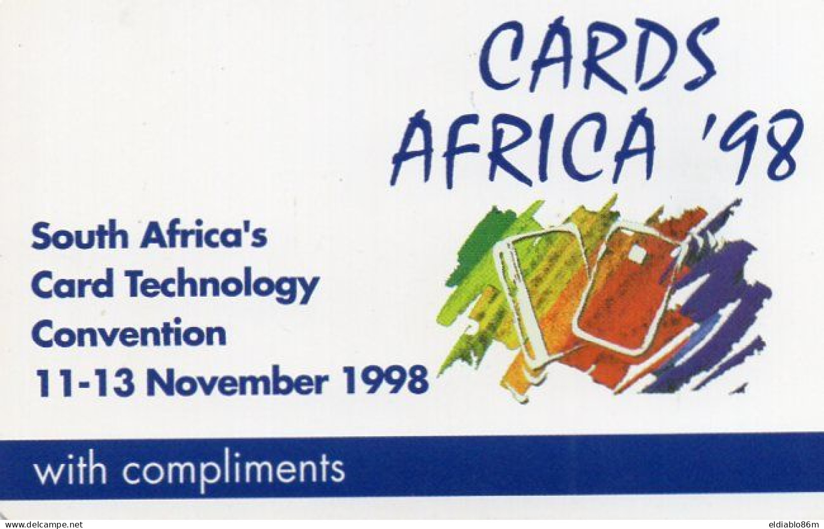 SOUTH AFRICA - CHIP CARD - TELKOM - COMPLIMENTARY CARD - CARDS AFRICA 98 - Zuid-Afrika