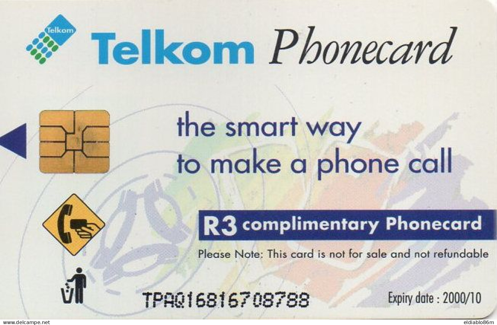 SOUTH AFRICA - CHIP CARD - TELKOM - COMPLIMENTARY CARD - CARDS AFRICA 98 - Zuid-Afrika