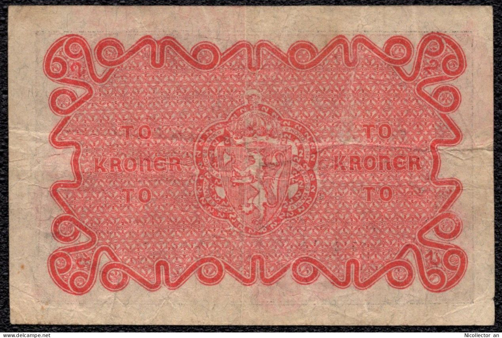 Norway 2 Kroner 1918 VF Banknote - Norvège