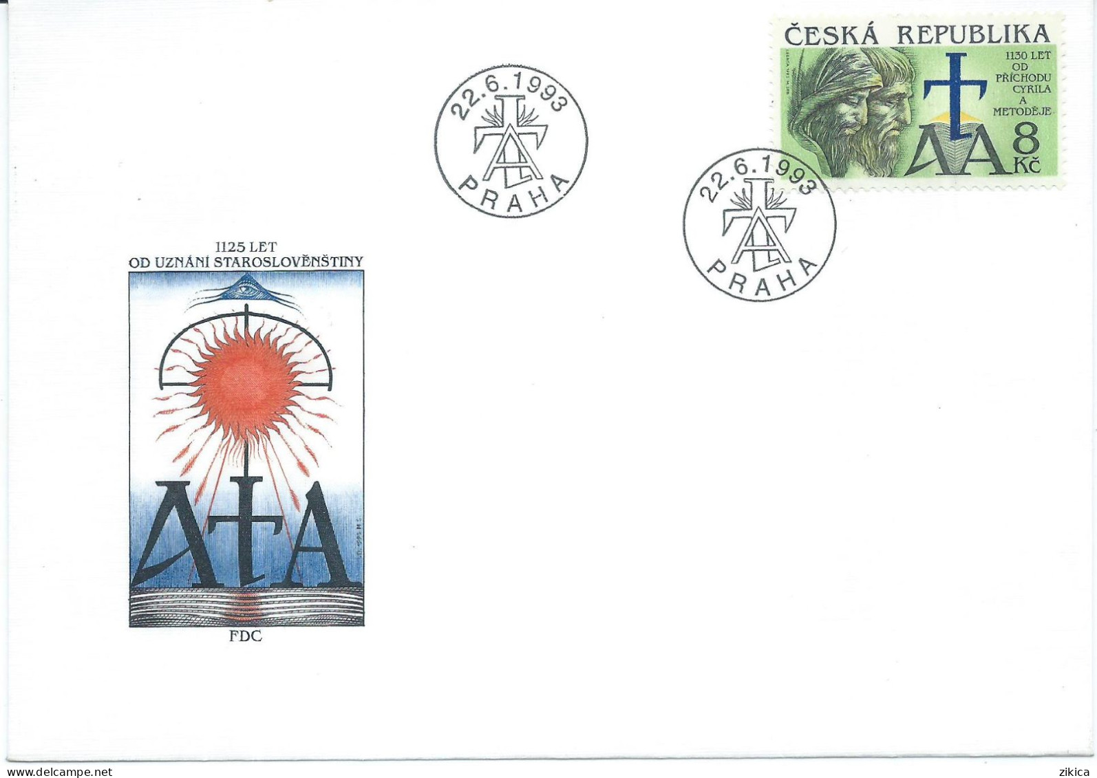 Czech Republic > FDC - 1993 The 1130th Anniversary Of The Arrival Of St.Cyril And Methodius - FDC