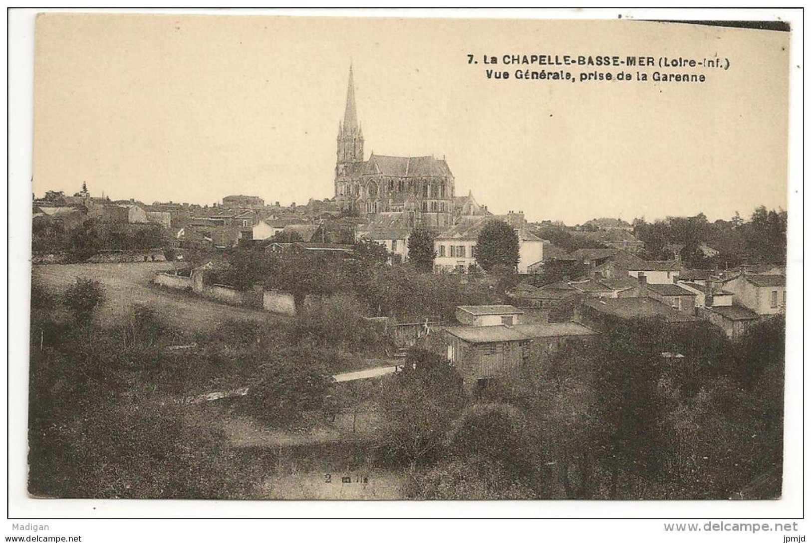 44 - LA CHAPELLE-BASSE-MER (Loire-Inf.) - Vue Générale, Prise De La Garenne - Ed. F. Chapeau N° 7 - La Chapelle Basse-Mer