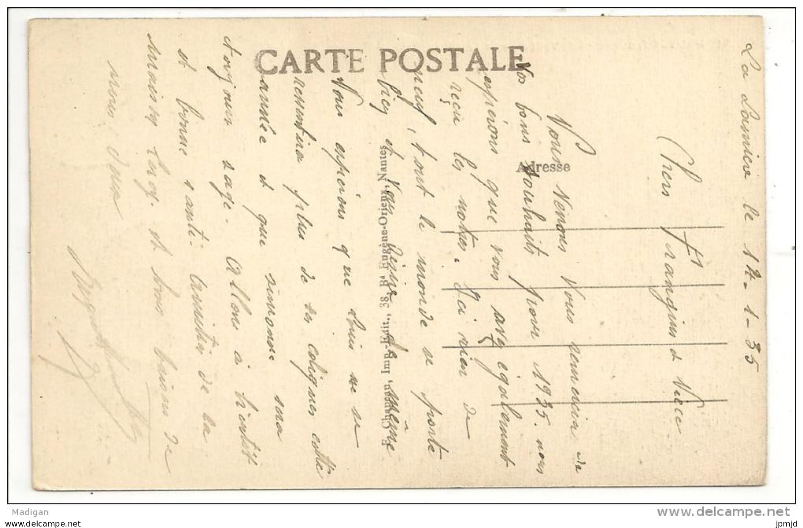 44 - MAUVES (Loire-Inf.) - Vallée De La Loire, En Amont - Ed. F. Chapeau N° 25 - 1935 - Mauves-sur-Loire