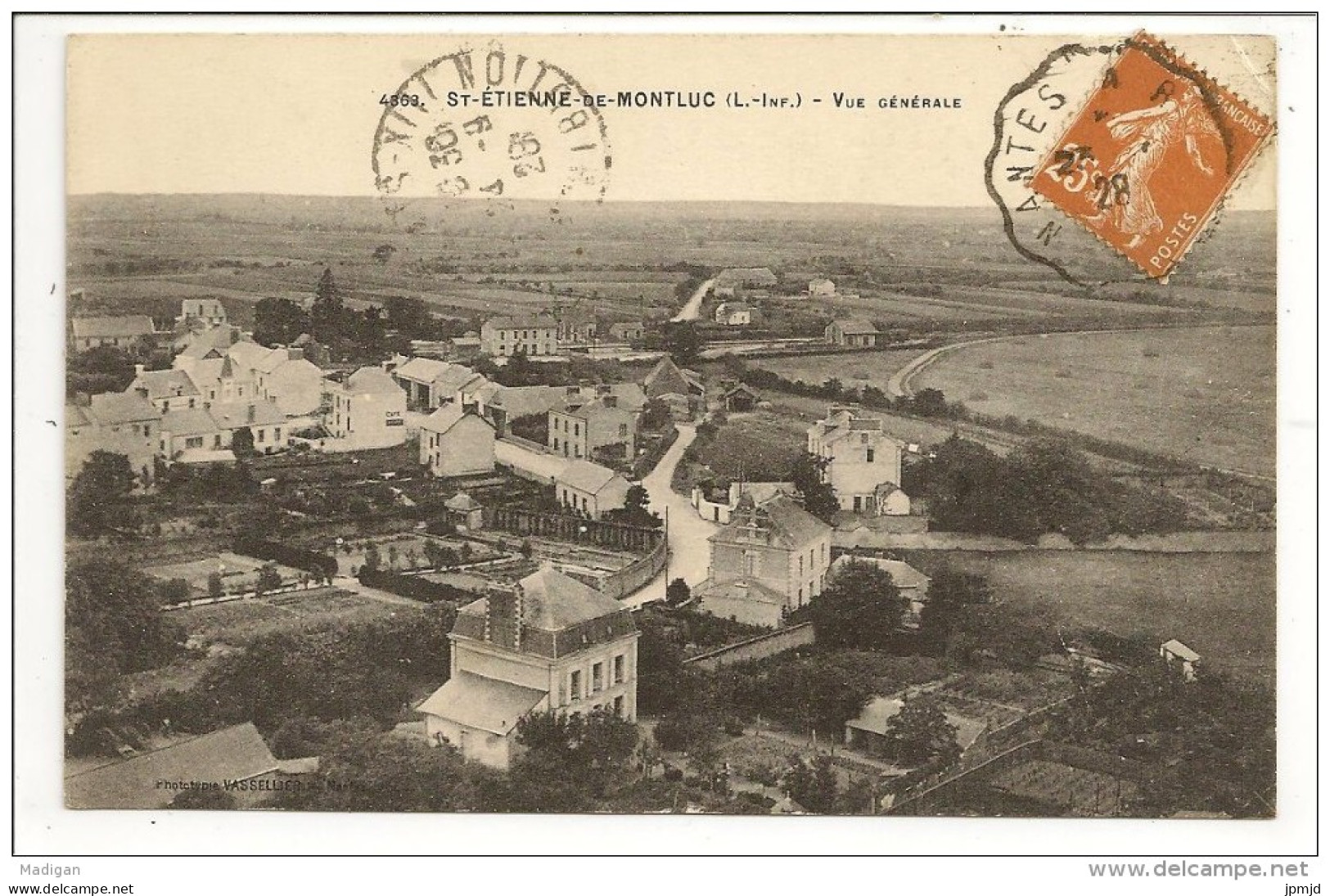 44 - St-ÉTIENNE-de-MONTLUC (L.-Inf.) - Vue Générale - Phototypie Vassellier N° 4363 - 1928 - Saint Etienne De Montluc