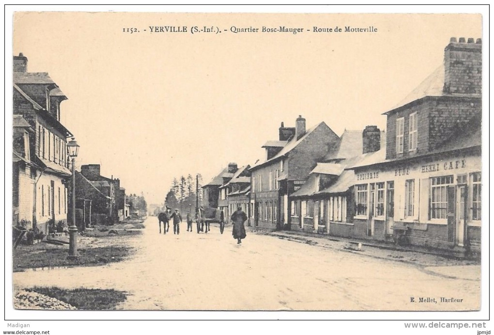 76 - YERVILLE - Quartier Bosc-Mauger - Route De Motteville - Ed. E. Mellet N° 1152 - Yerville