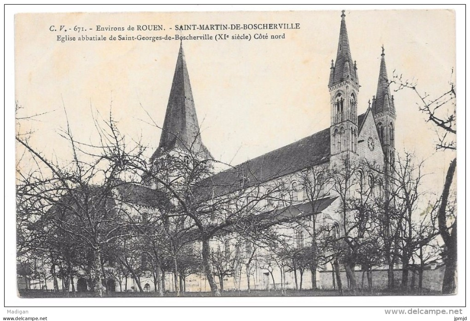 76 - Environs De ROUEN - SAINT-MARTIN-DE-BOSCHERVILLE - Eglise Abbatiale De Saint-Georges De Boscherville Côté Nord - Saint-Martin-de-Boscherville