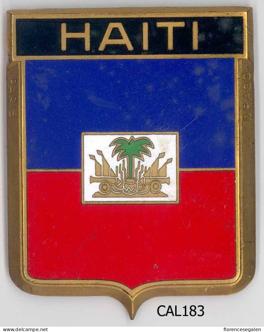 CAL183 - PLAQUE CALANDRE AUTO - HAITI - Sonstige & Ohne Zuordnung