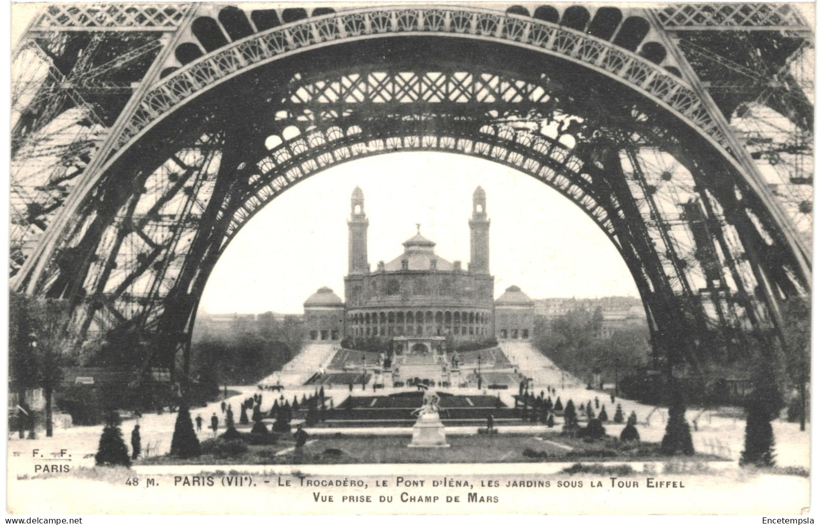 CPA Carte Postale France Paris Trocadero,Pont Iéna Les Jardins Sous La Tour Eiffel VM67902 - Tour Eiffel