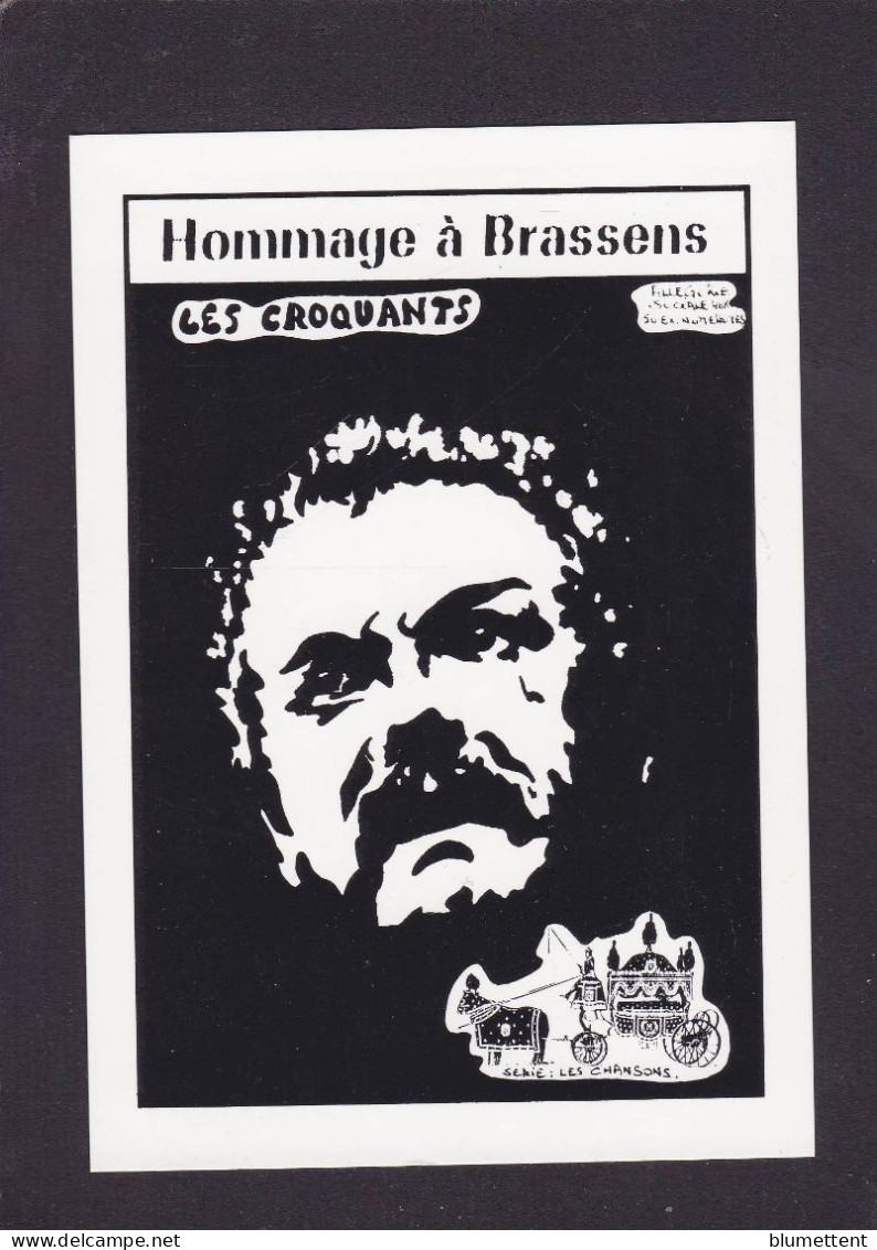 CPM Brassens Georges Format Environ 10 X 15 Chanteur Tirage Limité Lardie Jihel - Chanteurs & Musiciens