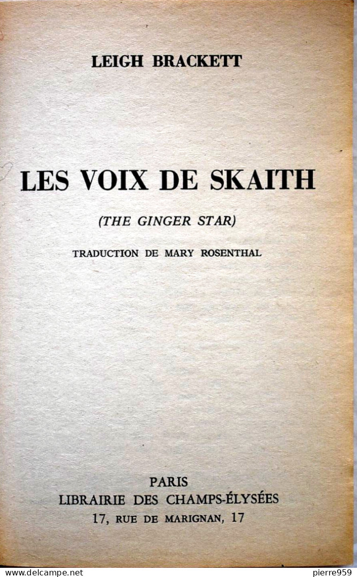 Les Voix De Skaith - Leigh Brackett - Le Masque SF