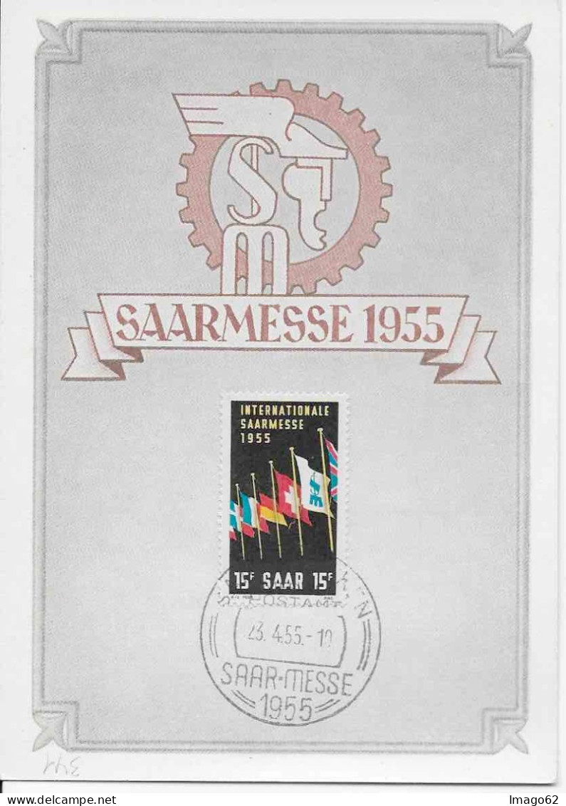 SARRE - SAARMESSE 1955 - Maximumkaarten