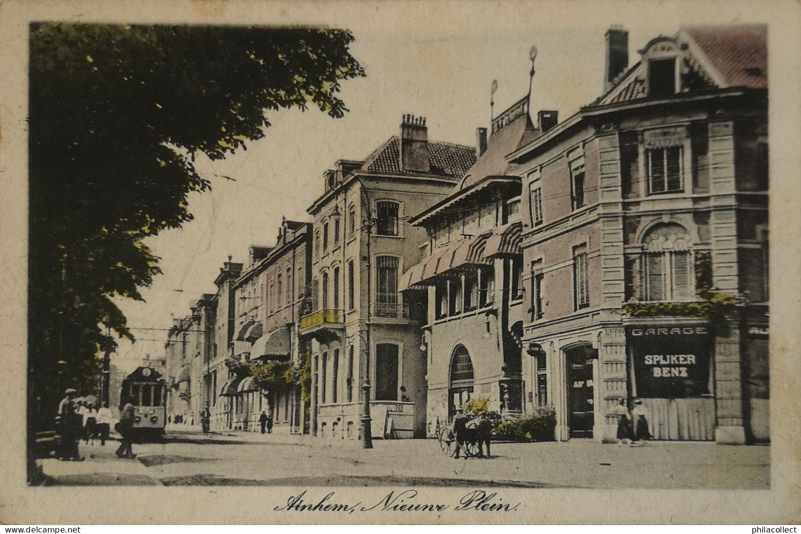 Arnhem // Nieuwe Plein (Garage Spijker - Benz) (Tram) 1942 - Arnhem