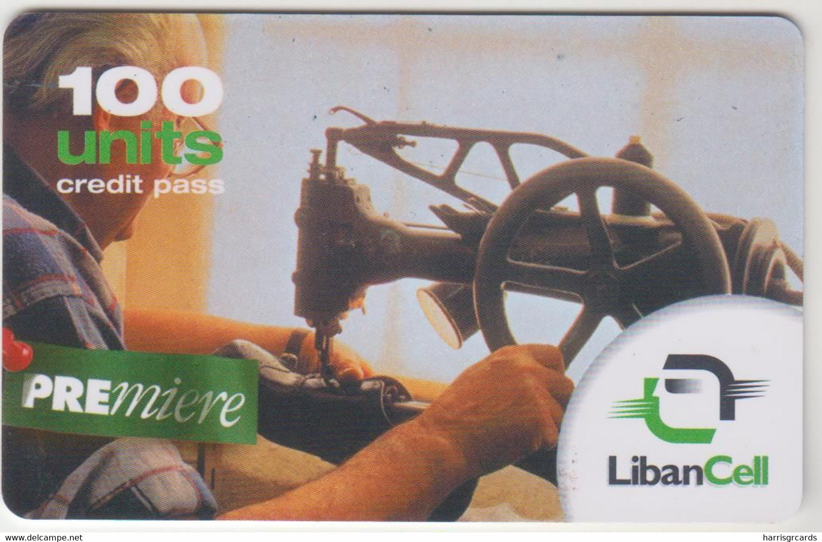 LEBANON - Premiere - Sewing Machine, Libancell Recharge Card 100 Units, Exp.date 23/10/05, Used - Libanon