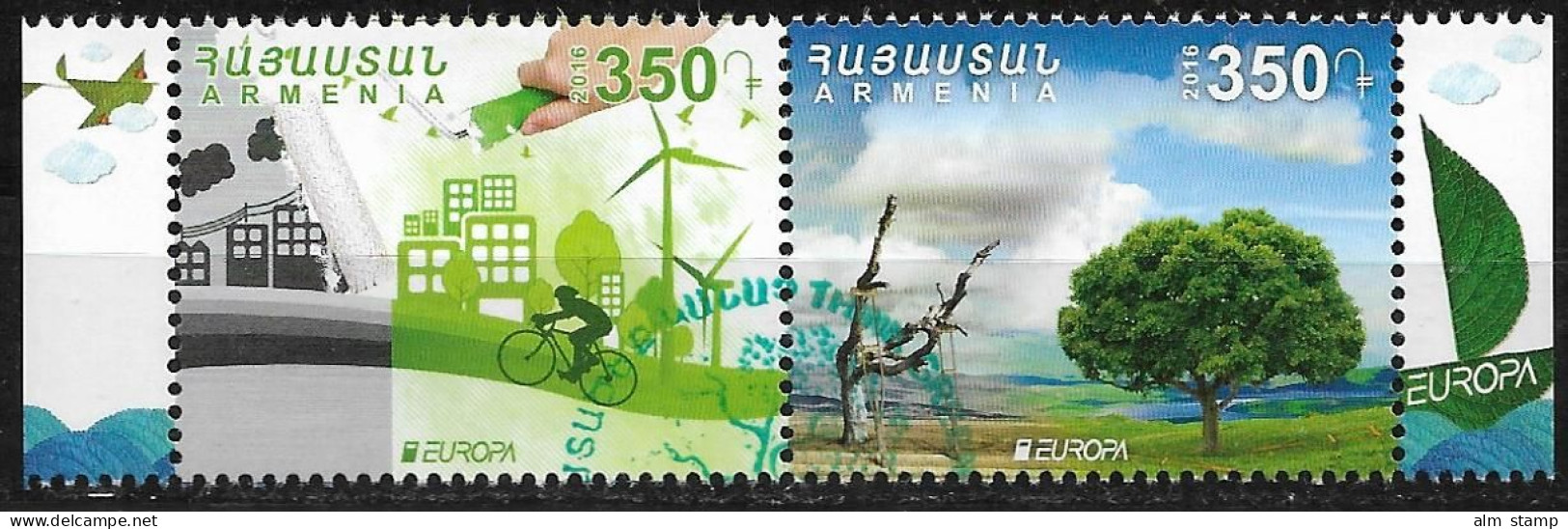 2016  Armenien / Armenie / Armenia Mi. 989-990 Used  Europa: Umweltbewusst Leben - 2016