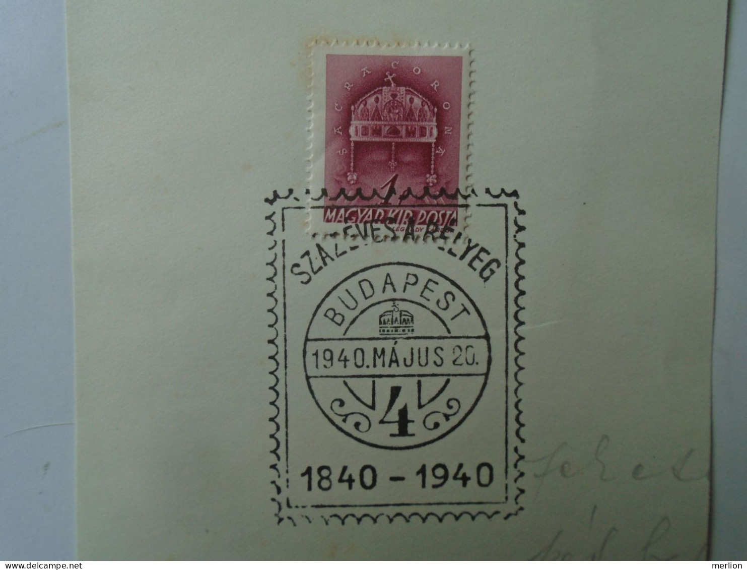 ZA451.102   Hungary -Száz éves A Bélyeg 1840-1940  Budapest 4 - Poststempel (Marcophilie)