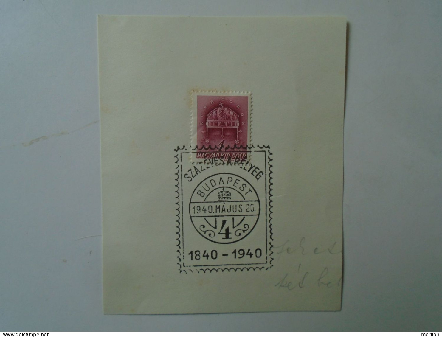 ZA451.102   Hungary -Száz éves A Bélyeg 1840-1940  Budapest 4 - Poststempel (Marcophilie)