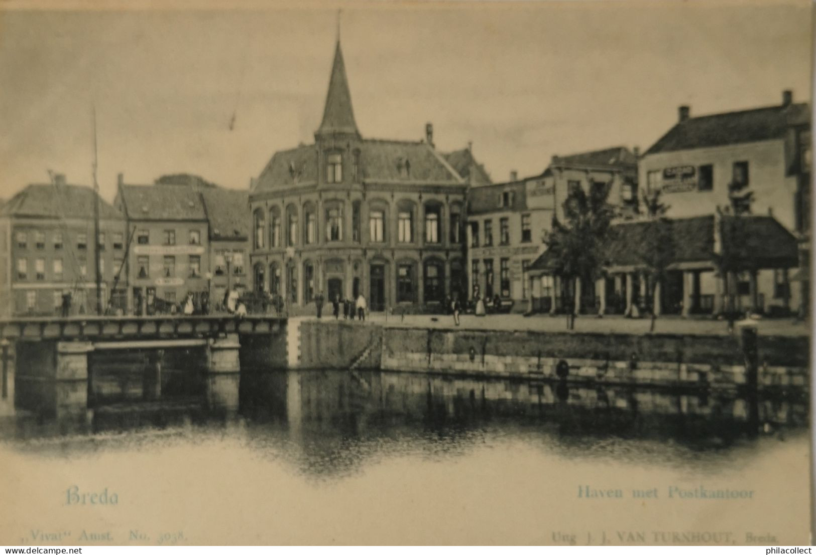Breda (N - Br.) Haven Met Postkantoor Ca 1900 Vivat - Breda