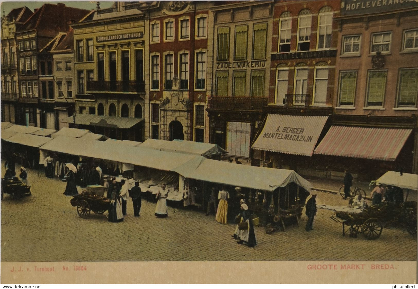 Breda (N - Br.) Grote Markt (Marktdag) 1913 Tulp - Breda