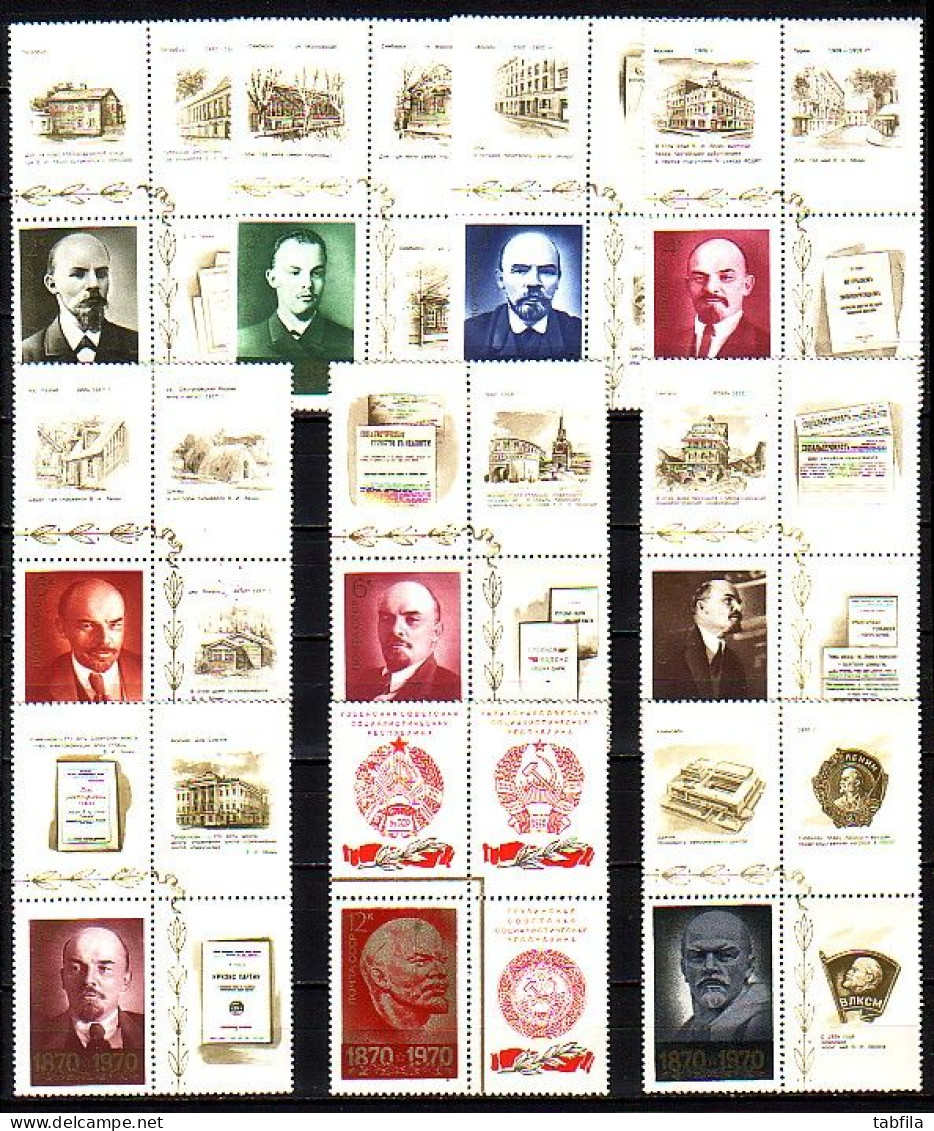 RUSSIA - 1970 - Comp. Mi 3717 - 3842 (missing 3781/85); Extra 3749-58 With 3 Vignettes; Bl Lenin Souvenir See Scan - Años Completos