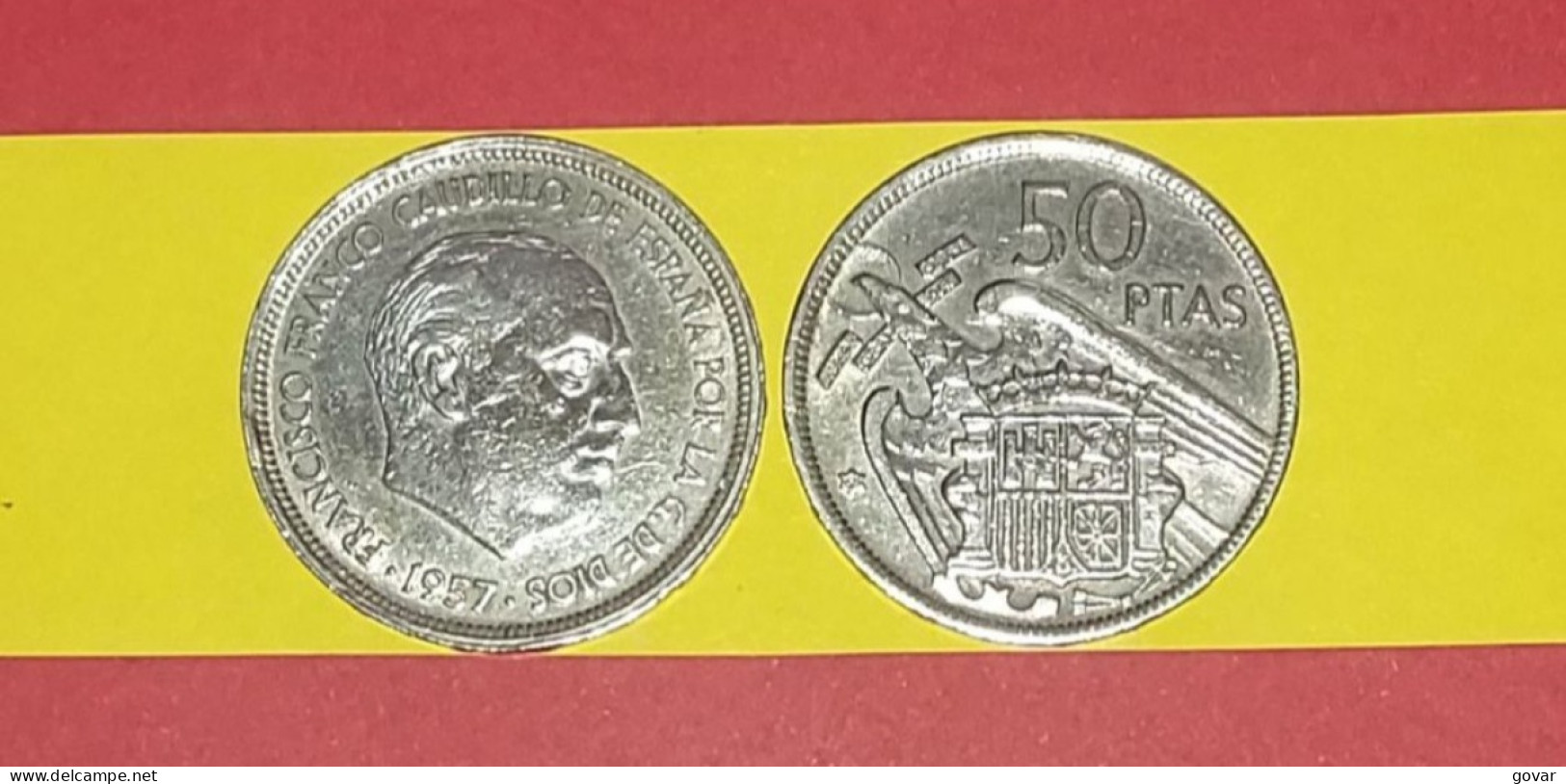 MONEDA DE ESPAÑA 50 PESETAS AÑO 1957*59) ESTADO BUENOS CIRCULADA - 50 Pesetas