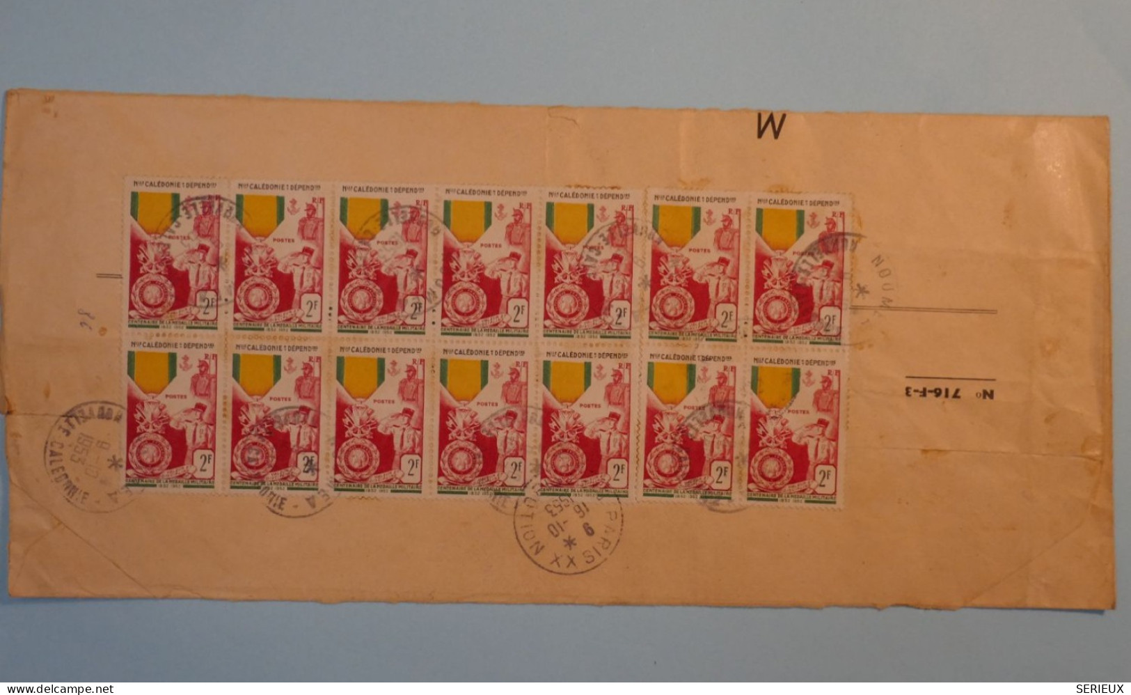 BT16  NOUVELLE CALEDONIE   BELLE LETTRE RARE  1953 NOUMEA  A  PARIS FRANCE  ++AFF.  RARISSIME +  + - Briefe U. Dokumente