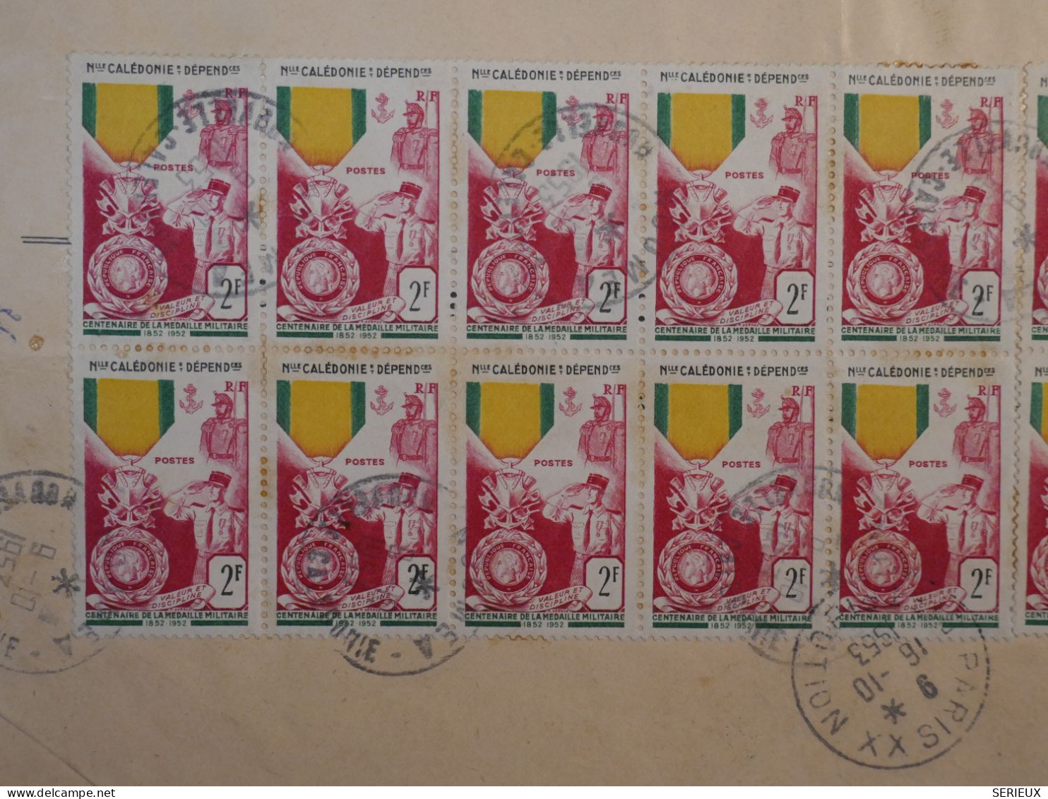 BT16  NOUVELLE CALEDONIE   BELLE LETTRE RARE  1953 NOUMEA  A  PARIS FRANCE  ++AFF.  RARISSIME +  + - Storia Postale