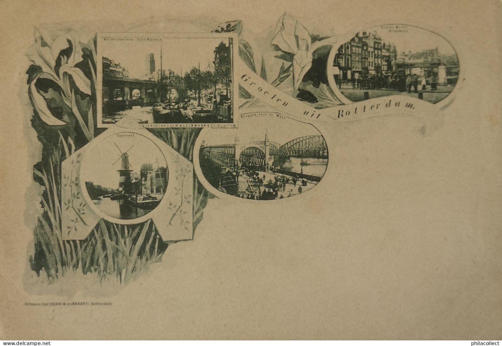 Rotterdam // Litho // Groeten Uit Ca 1899 - Rotterdam