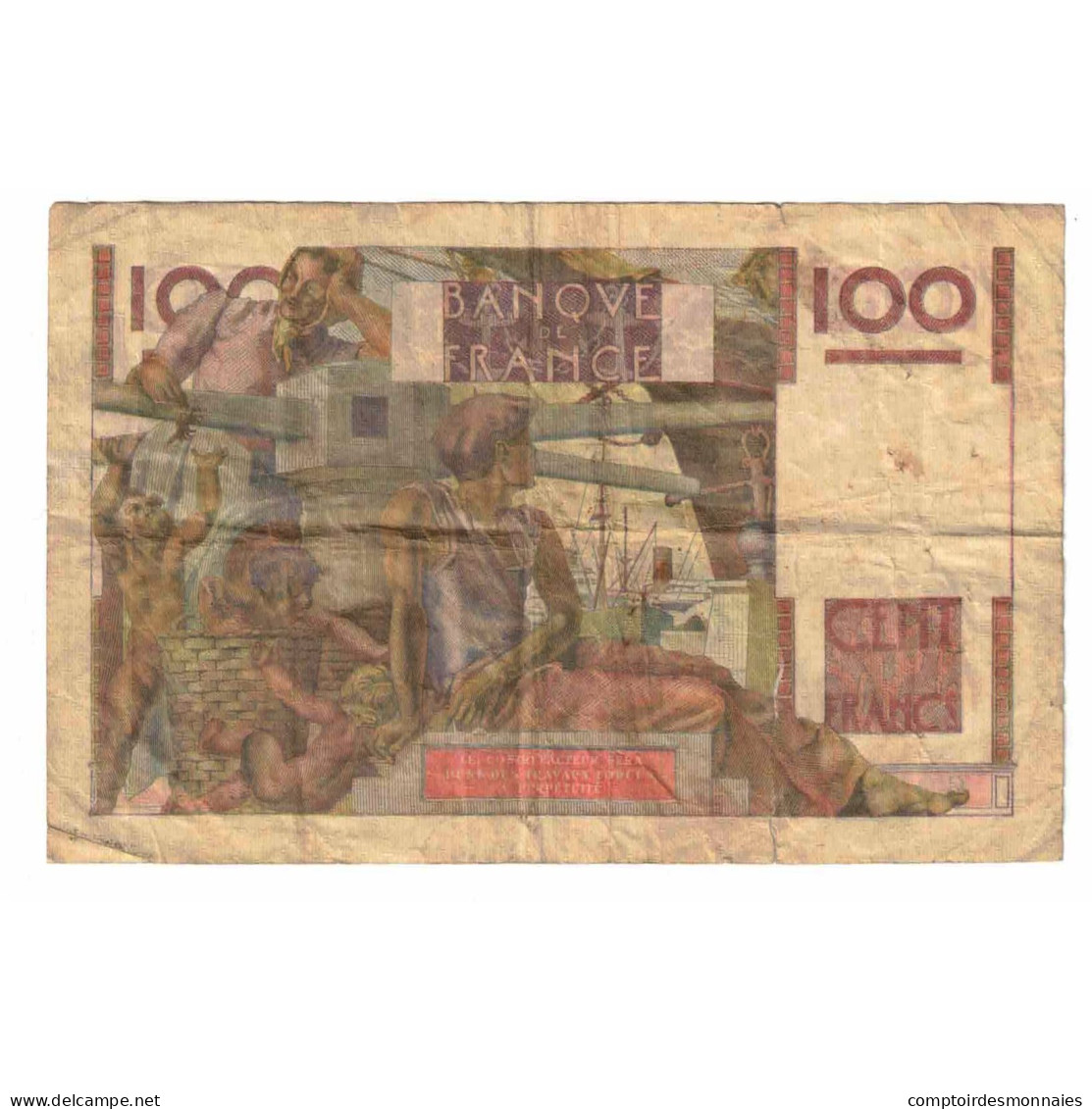 France, 100 Francs, Jeune Paysan, 1954, H.599, AB, Fayette:28.43, KM:128e - 100 F 1945-1954 ''Jeune Paysan''