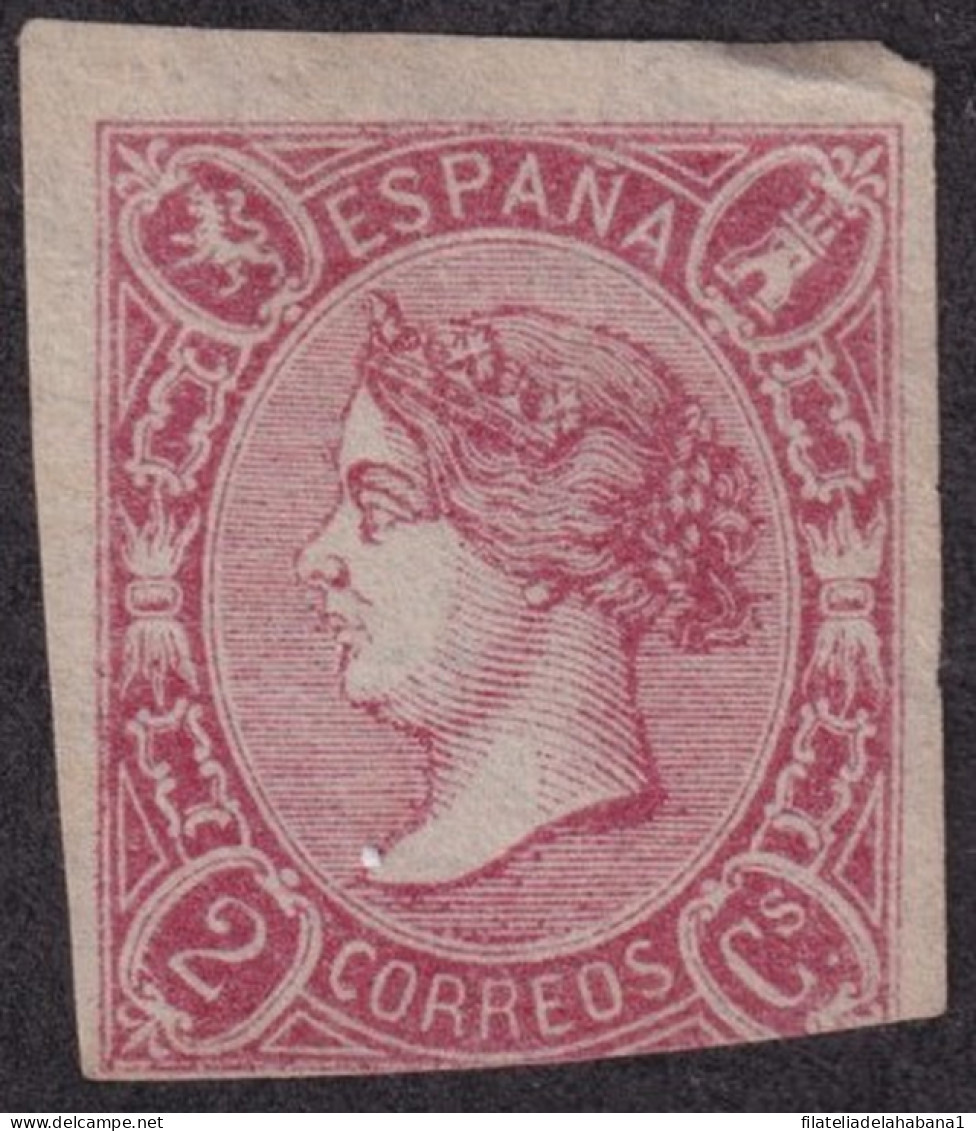 Z15 ESPAÑA SPAIN 2cs ISABEL II UNUSED NO GUM Ed.69. HIGHT VALUE CAT. 270€.   - Nuovi