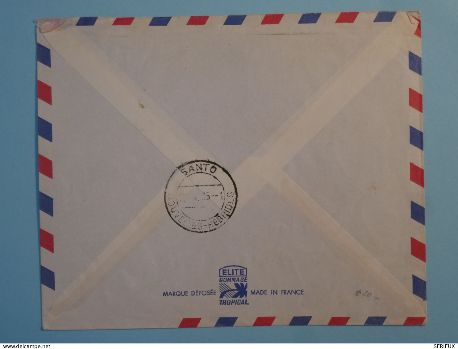 BT16  NOUVELLE CALEDONIE  BELLE LETTRE  1955 NOUMEA  A SANTO NVELLES HEBRIDES  ++ PAS SI COURANT+ + - Cartas & Documentos