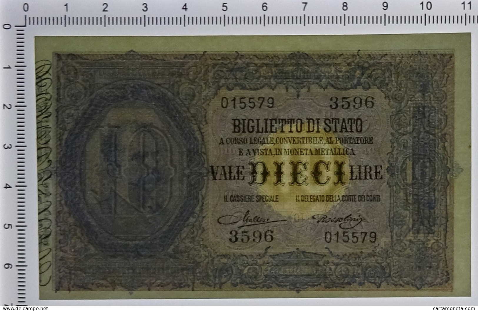 10 LIRE BIGLIETTO DI STATO EFFIGE UMBERTO I 19/05/1923 FDS-/FDS - Regno D'Italia – Other