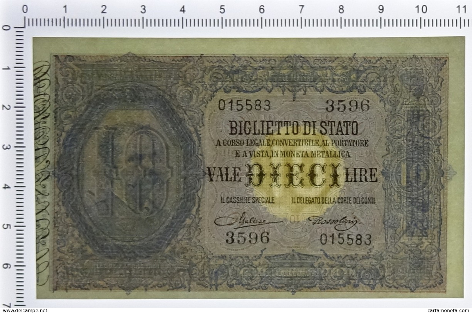 10 LIRE BIGLIETTO DI STATO EFFIGE UMBERTO I 19/05/1923 QFDS - Otros