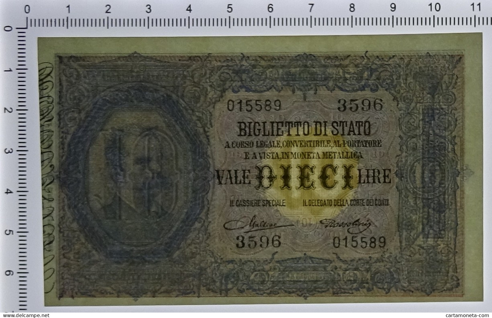 10 LIRE BIGLIETTO DI STATO EFFIGE UMBERTO I 19/05/1923 FDS-/FDS - Regno D'Italia – Autres