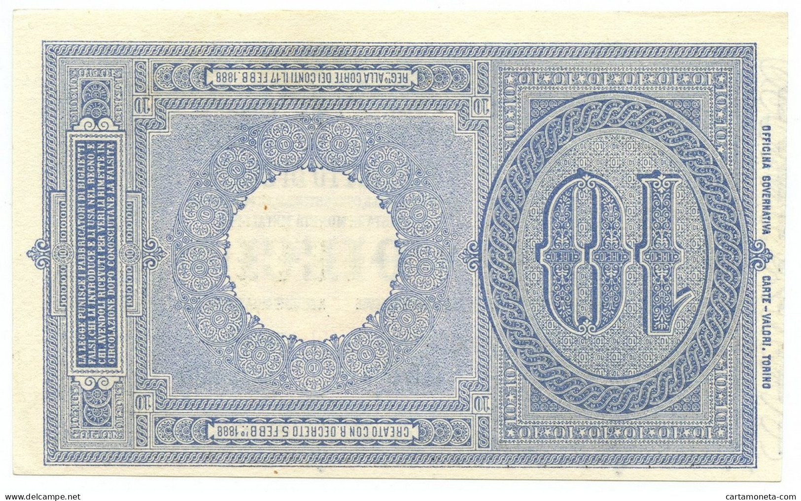 10 LIRE BIGLIETTO DI STATO EFFIGE UMBERTO I 19/05/1923 SUP - Sonstige