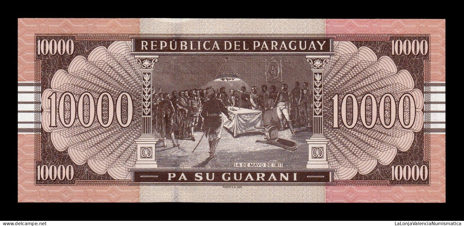 Paraguay 10000 Guaraníes 2011 Pick 224e Serie G Sc Unc - Paraguay