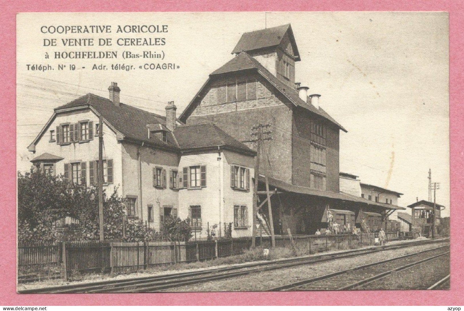 67 - HOCHFELDEN - Coopérative Agricole De Vente De Céréales - Voie Ferrée - Rails - Poste D' Aiguillage - Hochfelden