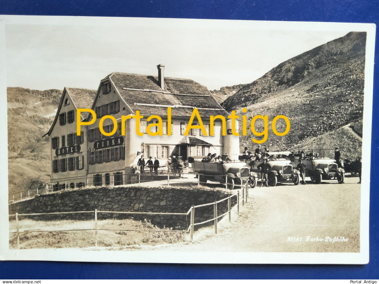 Hotel Furka - Wehrliverlag Kilchberg - Oberwald - Automóveis Antigos - Suíça (2 Scans) - Oberwald