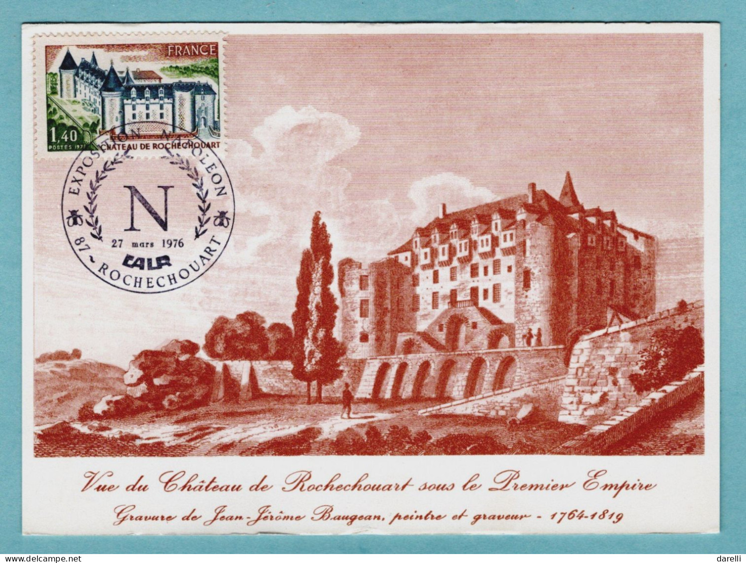 Carte Avec Cachet De Rochechouart (Haute-Vienne) "Exposition Napoléon" 1976. - Napoléon