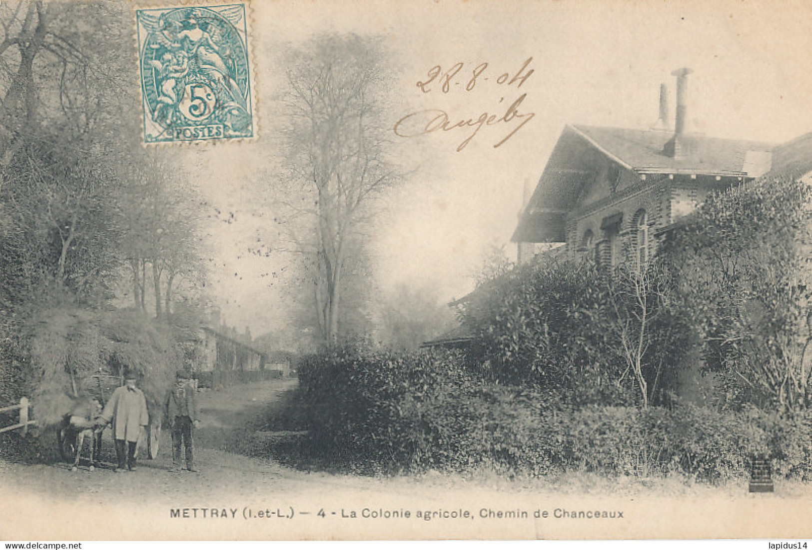 AW  460 - C P A     METTRAY    (37) LA COLONIE AGRICOLE  CHEMIN DE CHANCEAUX  - Mettray