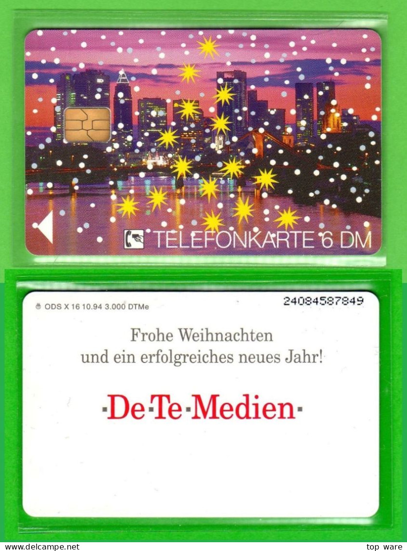 X16 10.94 Telefonkarte 6 DM Frohe Weihnachten Ungebraucht Auflage 3000 - X-Series : Pubblicitarie Della D. Postreklame