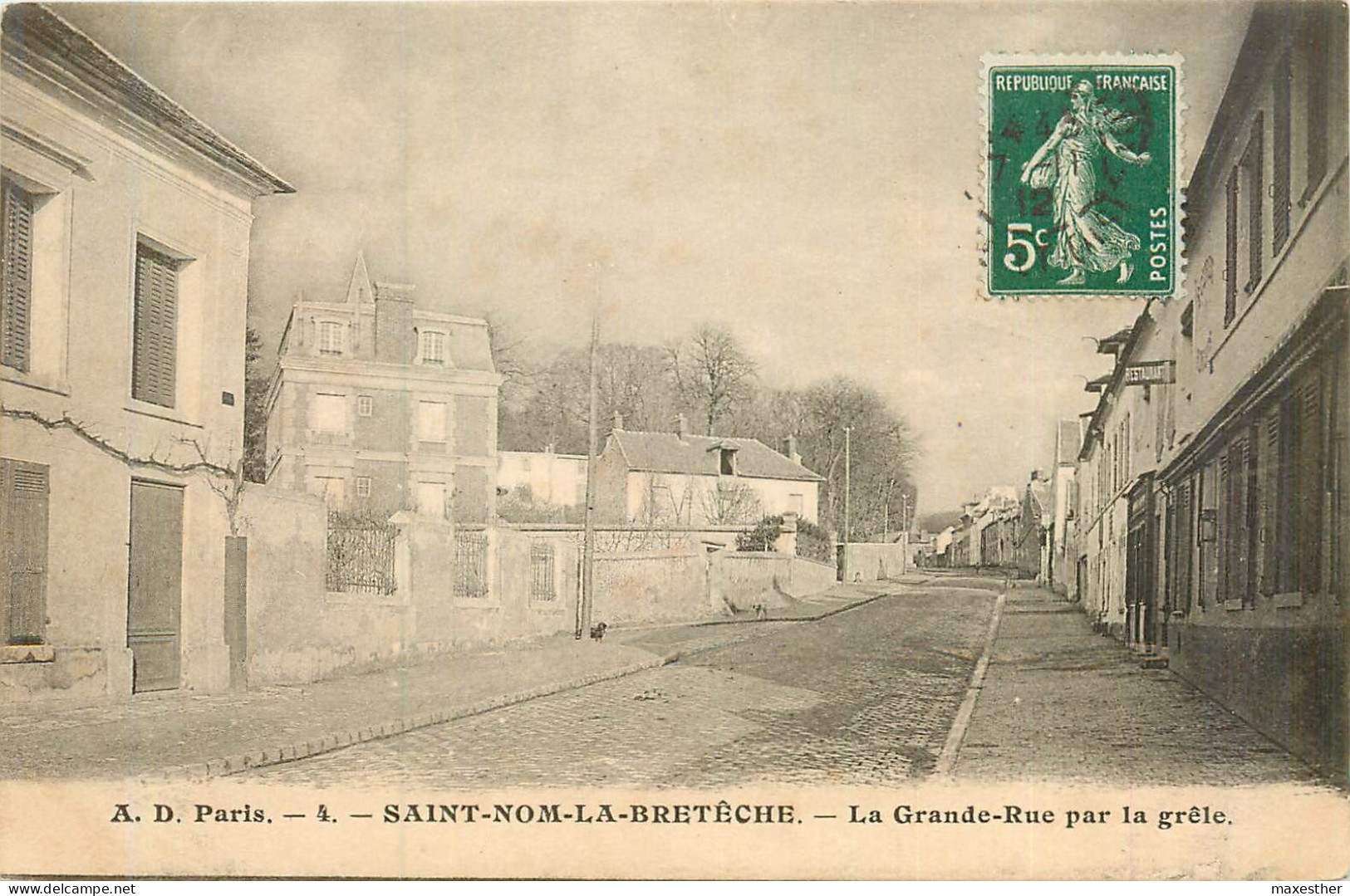 SAINT NOM LA BRETÊCHE La Grande Rue Par La Grêle - St. Nom La Breteche