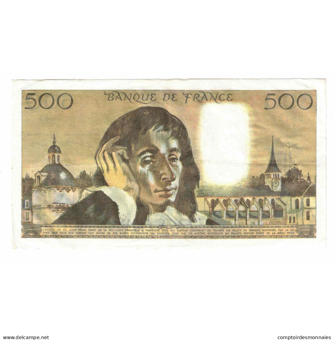 France, 500 Francs, Pascal, 1976, A.65, TB+, Fayette:71.15, KM:156d - 500 F 1968-1993 ''Pascal''