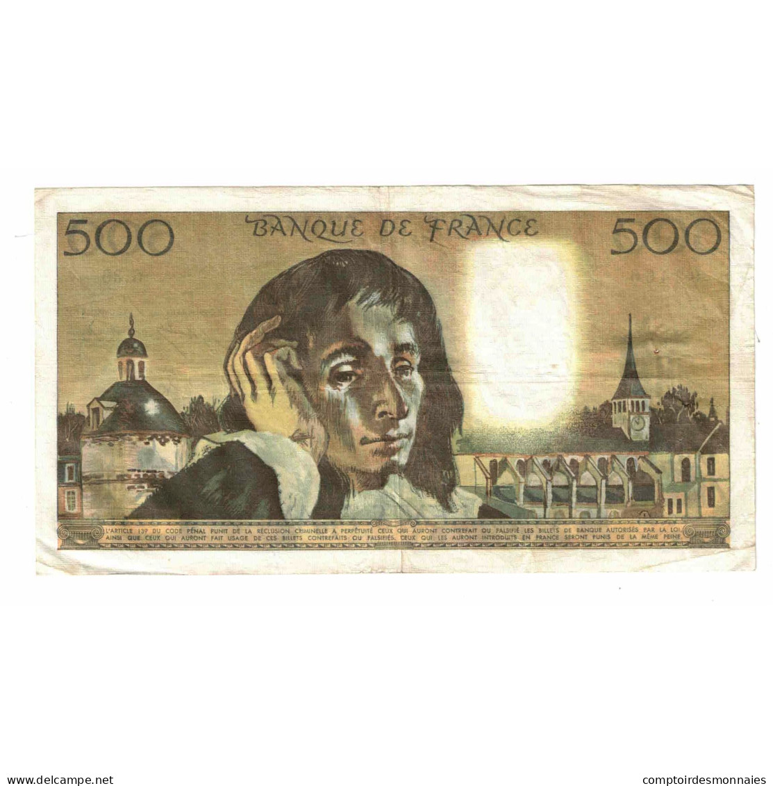France, 500 Francs, Pascal, 1973, G.36, TB+, Fayette:71.10, KM:156b - 500 F 1968-1993 ''Pascal''