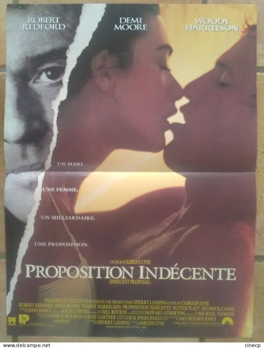 AFFICHE CINEMA FILM PROPOSITION INDECENTE REDFORD Demi MOORE LYNE 1993 TBE - Posters