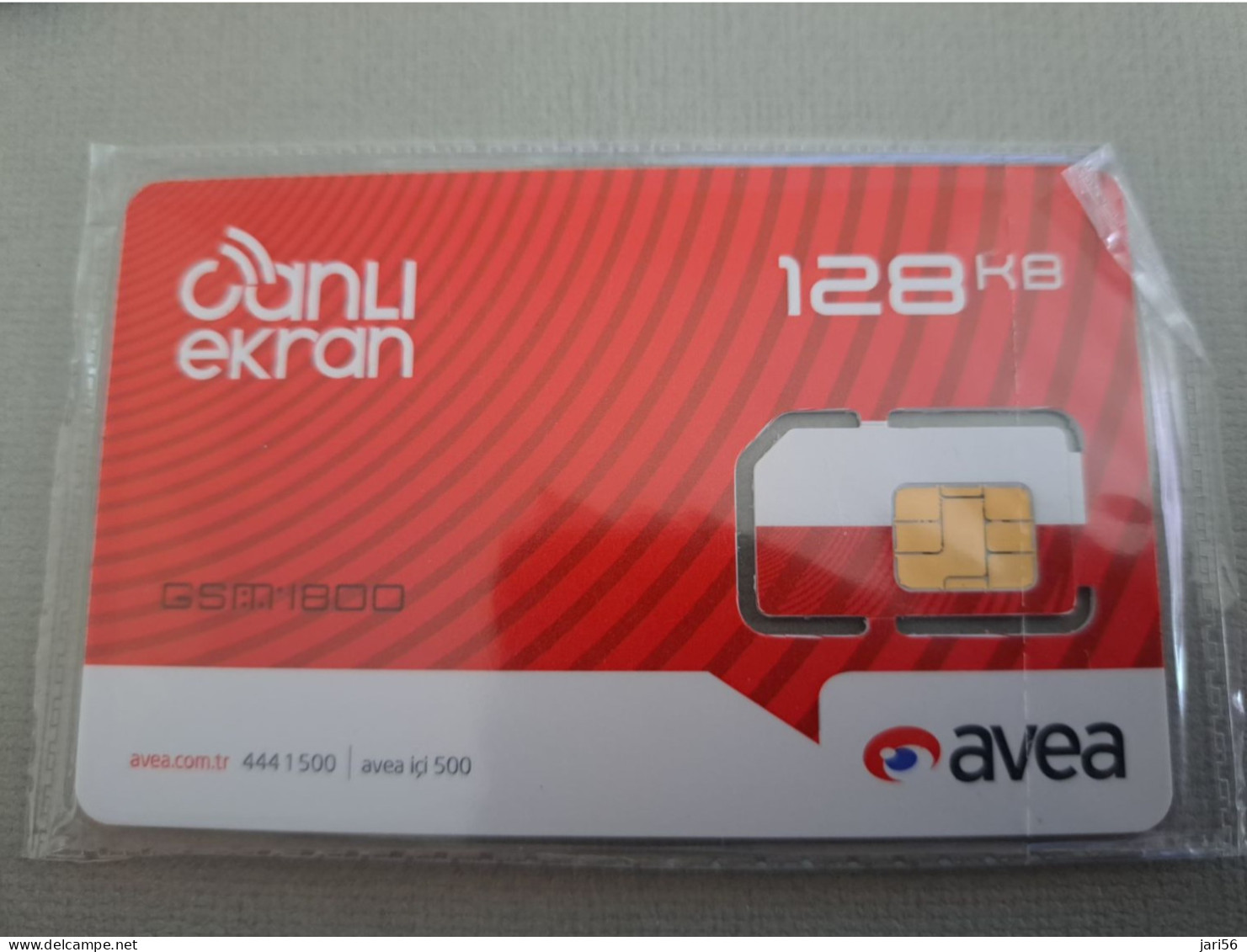 TURKIJE CHIPCARD /SIM GSM/   CANLI/EKRAN 128 KB AVEA     PERFECT MINT  CONDITION   **13571** - Turkije